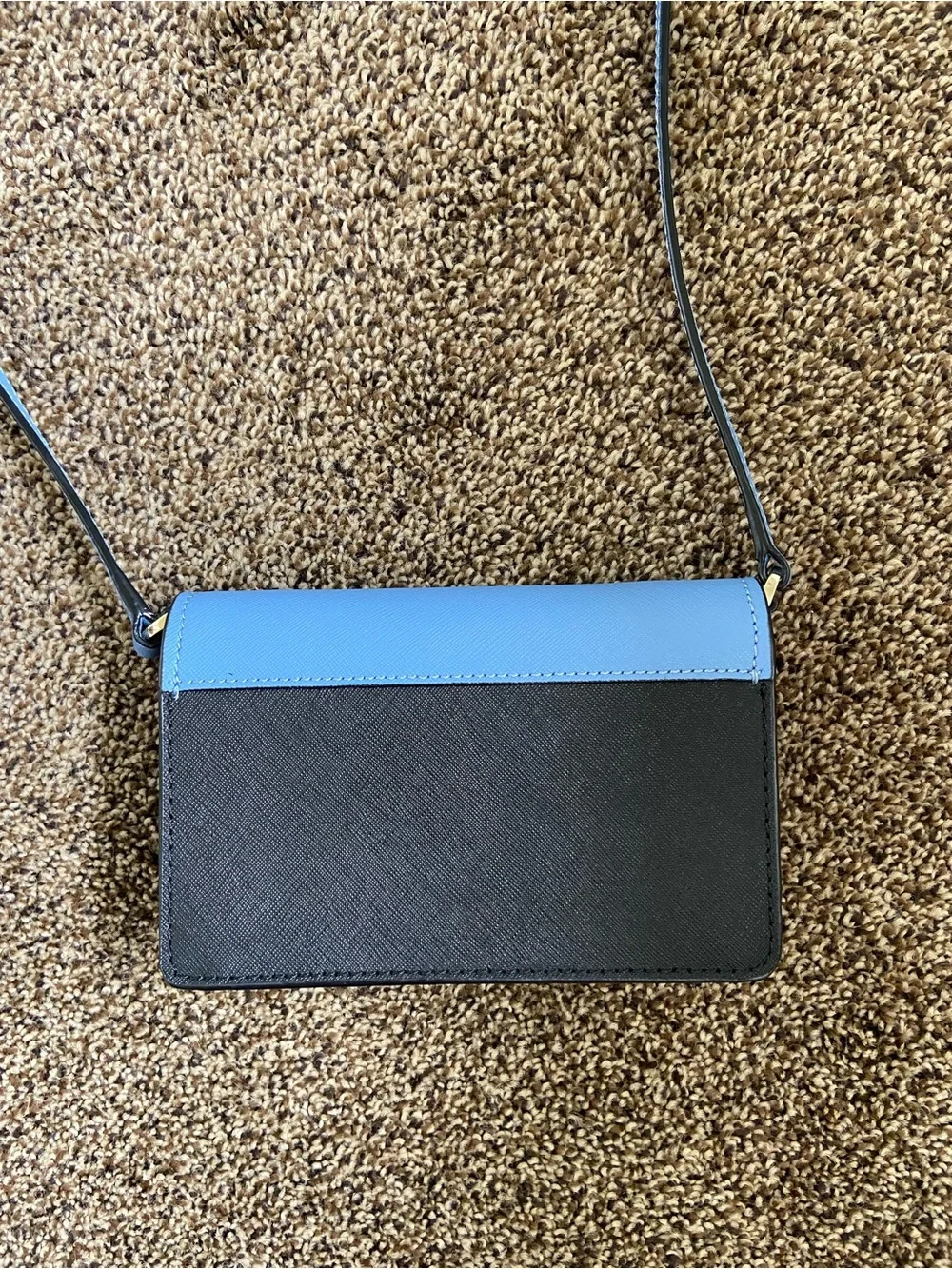 Kate Spade Blue and Black Crossbody Flap Bag